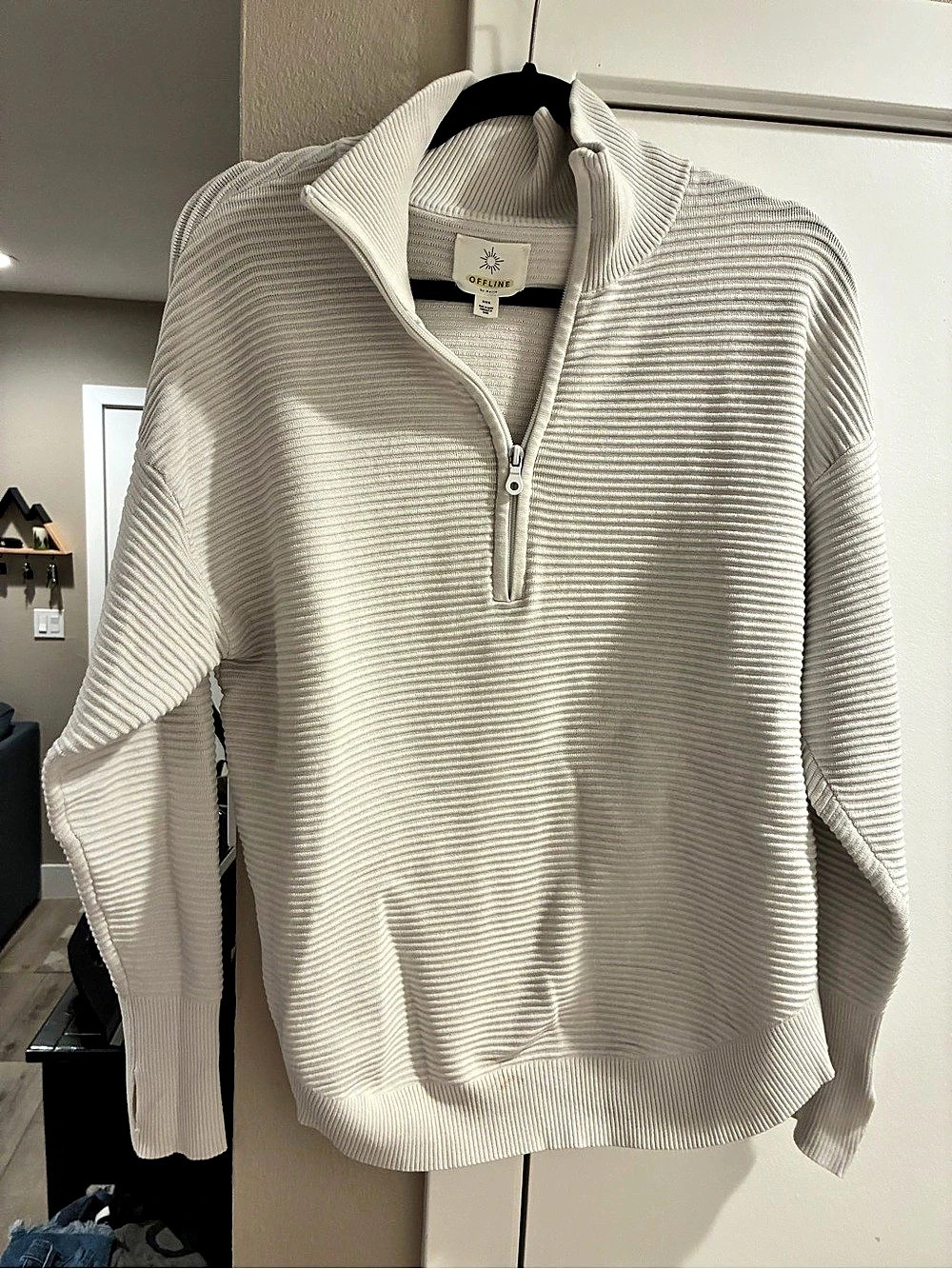 OFFLINE by Aerie Ribbed Quarter Zip